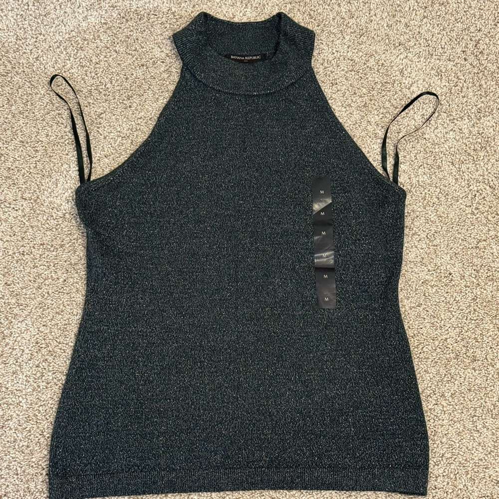 Banana Republic Green Sleeveless Tank Top